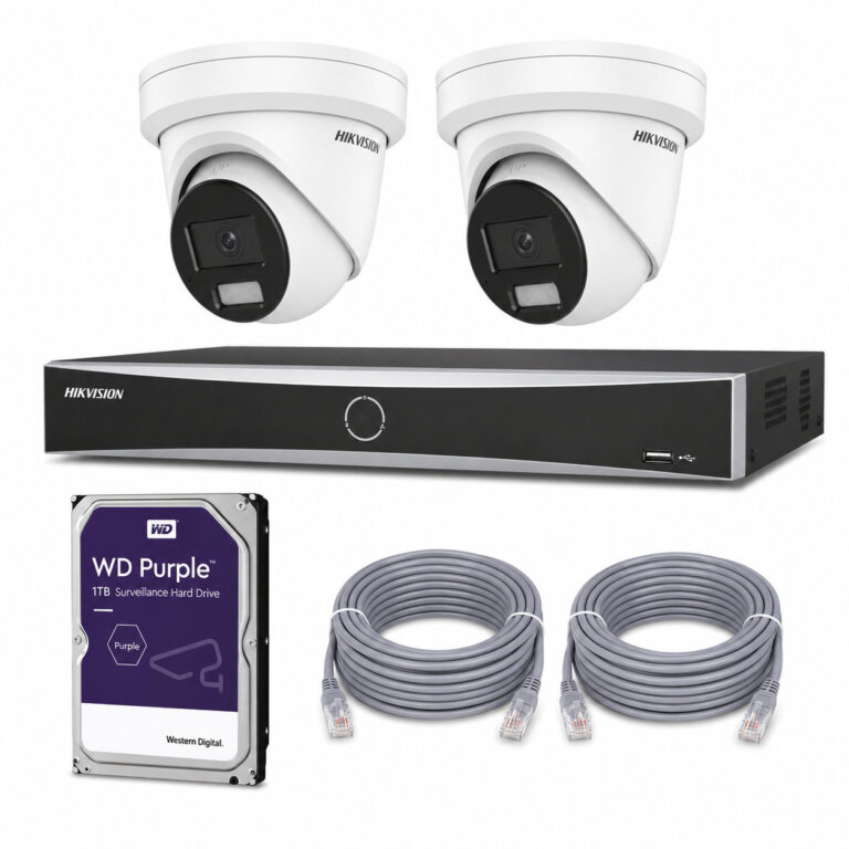 Hikvision beveiligingscamera set met 2 x DS-2CD2347G2H-LIU wit