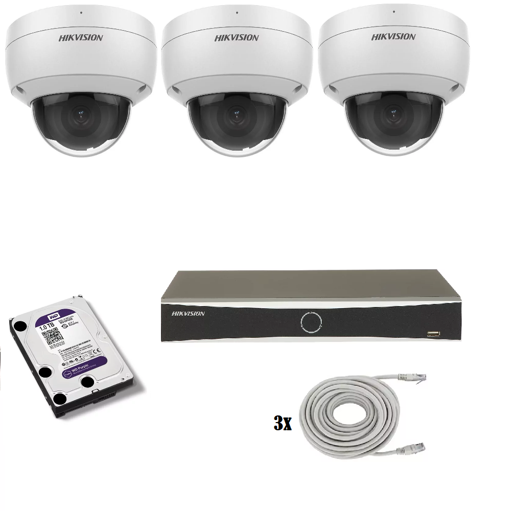3 x DS-2CD2146G2-I dome camera's