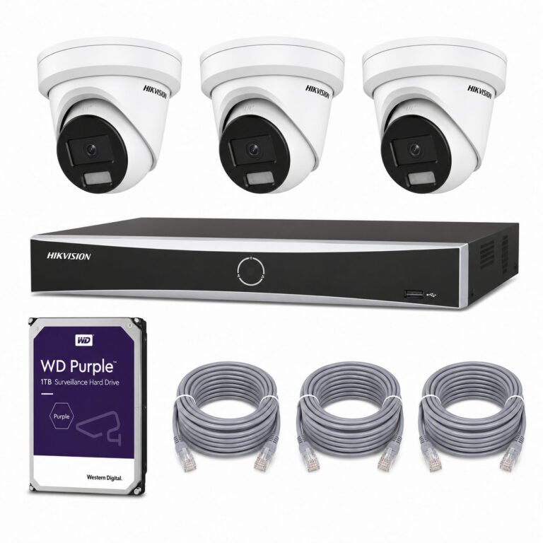 Set met 3 x DS-2CD2347G2H-LIU wit