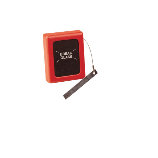 STI 6700 3 STI-6700 medium sleutelkastje - glas & hamer