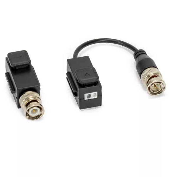 Hikvision DS 1H18SE 1 E video balun voor beveiligingscameras Hikvision beveiligingscameraset met 2 x Hikvision DS-2CE76H8T-ITMF turret camera's