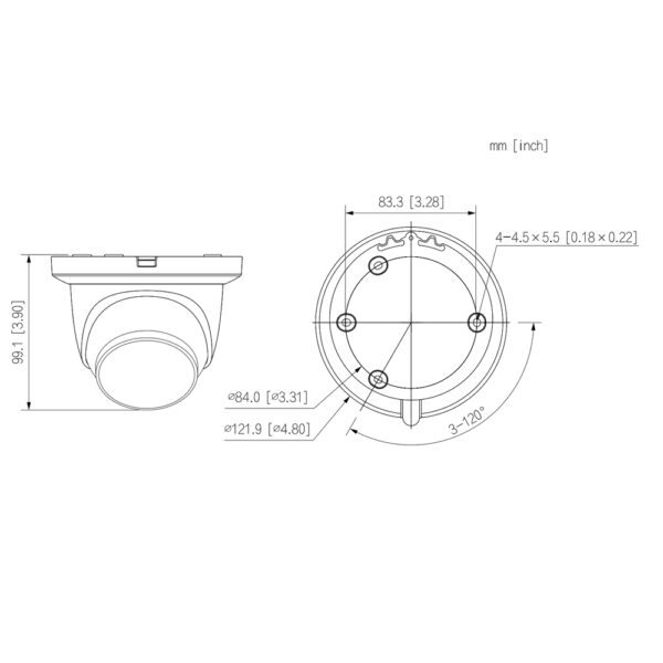 Dahua IPC-HDW2449TM-S-IL-0280B 4MP Smart Dual Light WizSense netwerkcamera - Afbeelding 2