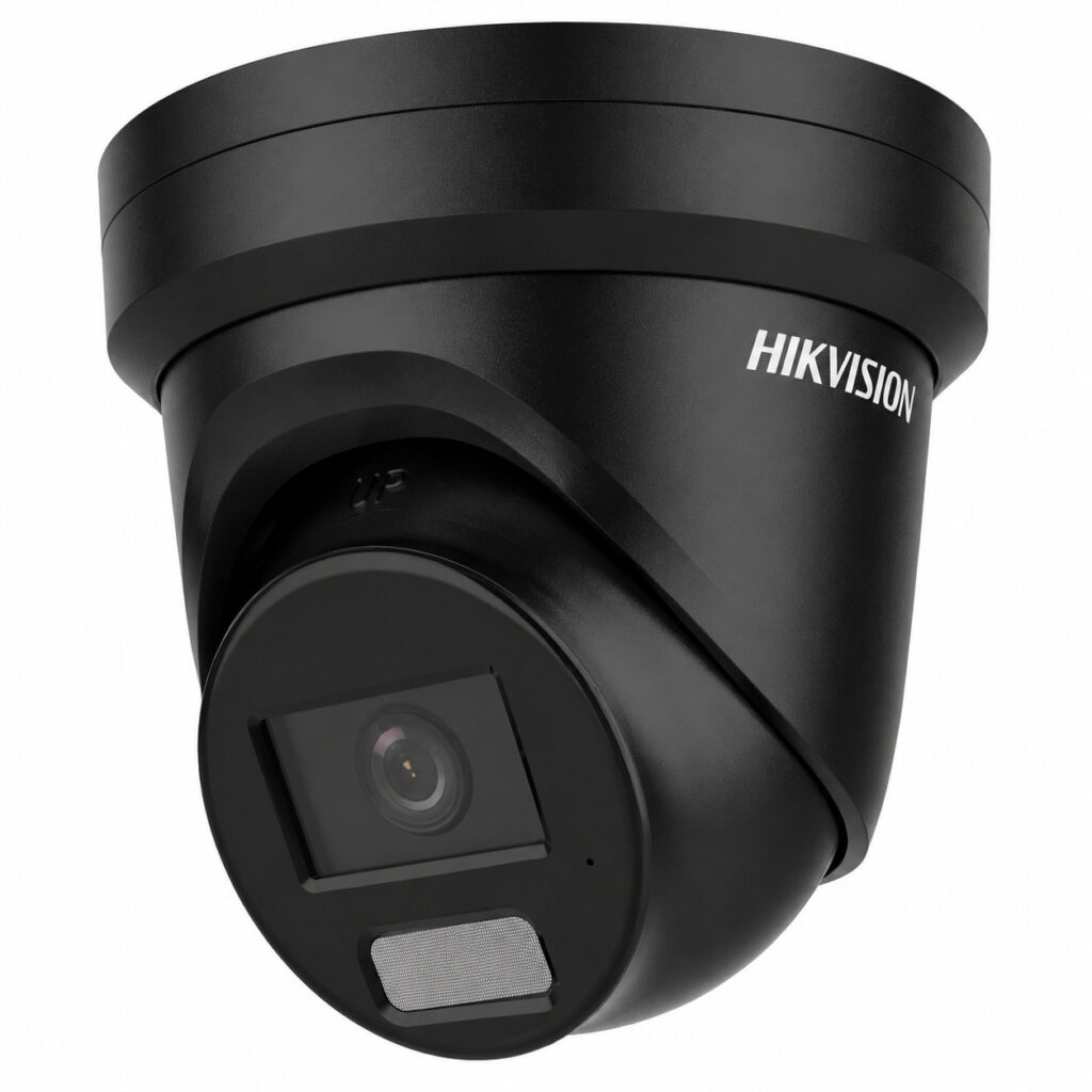 Hikvision DS-2CD2386G2H-IU 8MP 2.8mm Zwart AcuSense Turret Camera Hikvision DS-2CD2386G2H-IU zwart