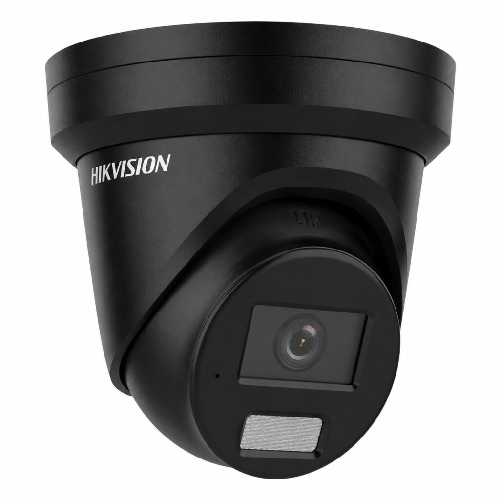 Hikvision DS-2CD2386G2H-IU 8MP 2.8mm Zwart AcuSense Turret Camera Hikvision DS-2CD2386G2H-IU zwart