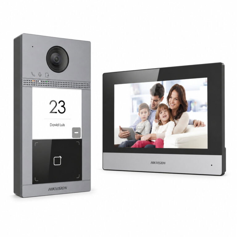 Hikvision DS-KIS604-S(C) IP-video-intercomset met 7 inch touchscreen en 2 MP-camera