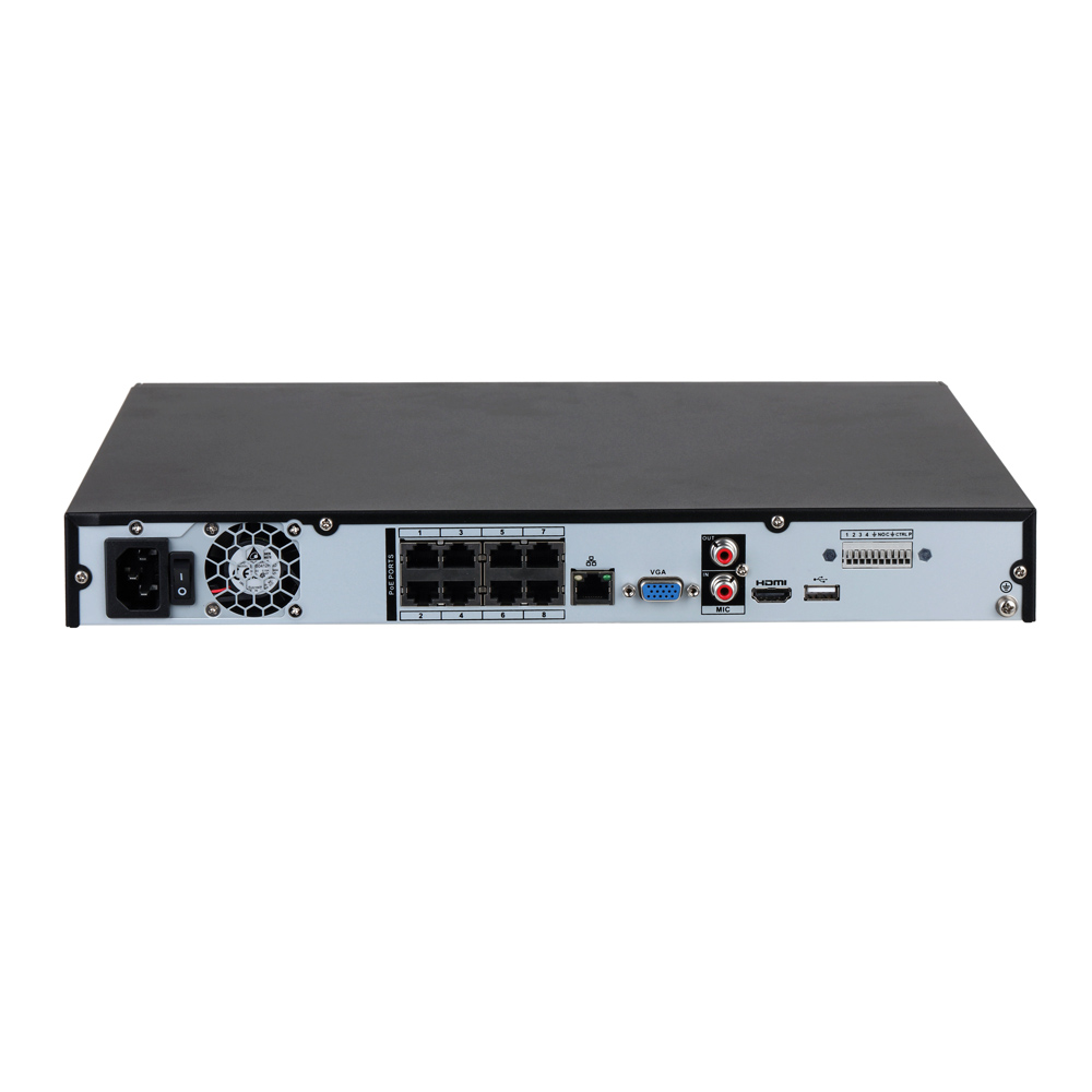 Dahua DHI-NVR4208-8P-EI 8-kanaals 1U 8POE 2-heads VisionSense netwerkvideo-recorder