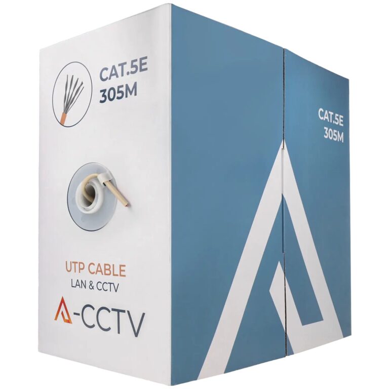 A-CCTV A-UTP-305M-CAT5E-CCA Cat5e UTP wit netwerkkabel 305 meter installatiekabel AWG24