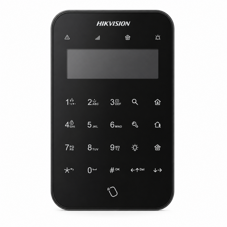 Hikvision DS-PK1-LT-WE zwart AX PRO draadloos LCD codebedienpaneel