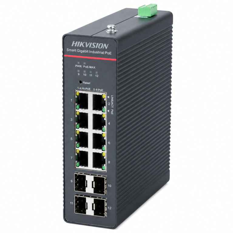 Hikvision DS-3T1512HP-SI-8P4F 8-poorts industriële Hi-PoE-switch