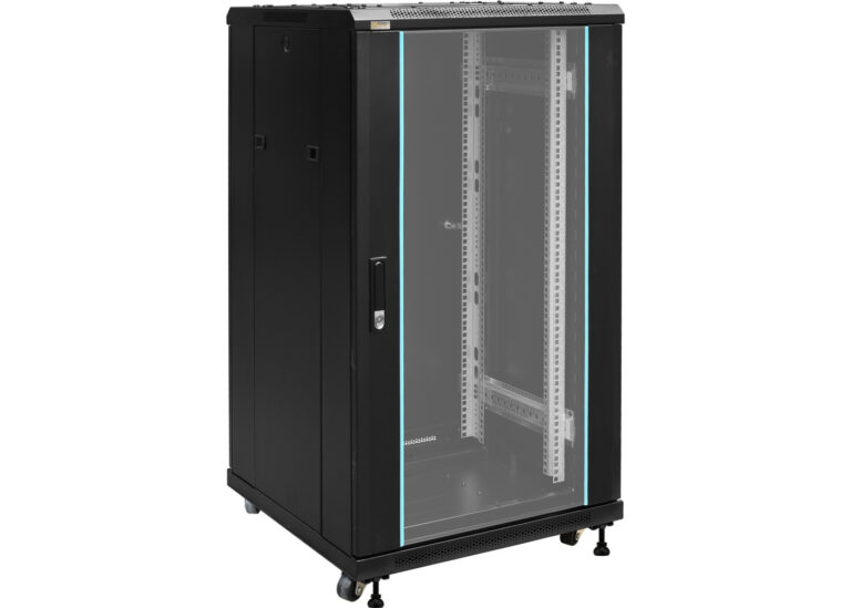 Pulsar ZRS2266 zwart 22U 19 inch staande patchkast 600 mm diep 