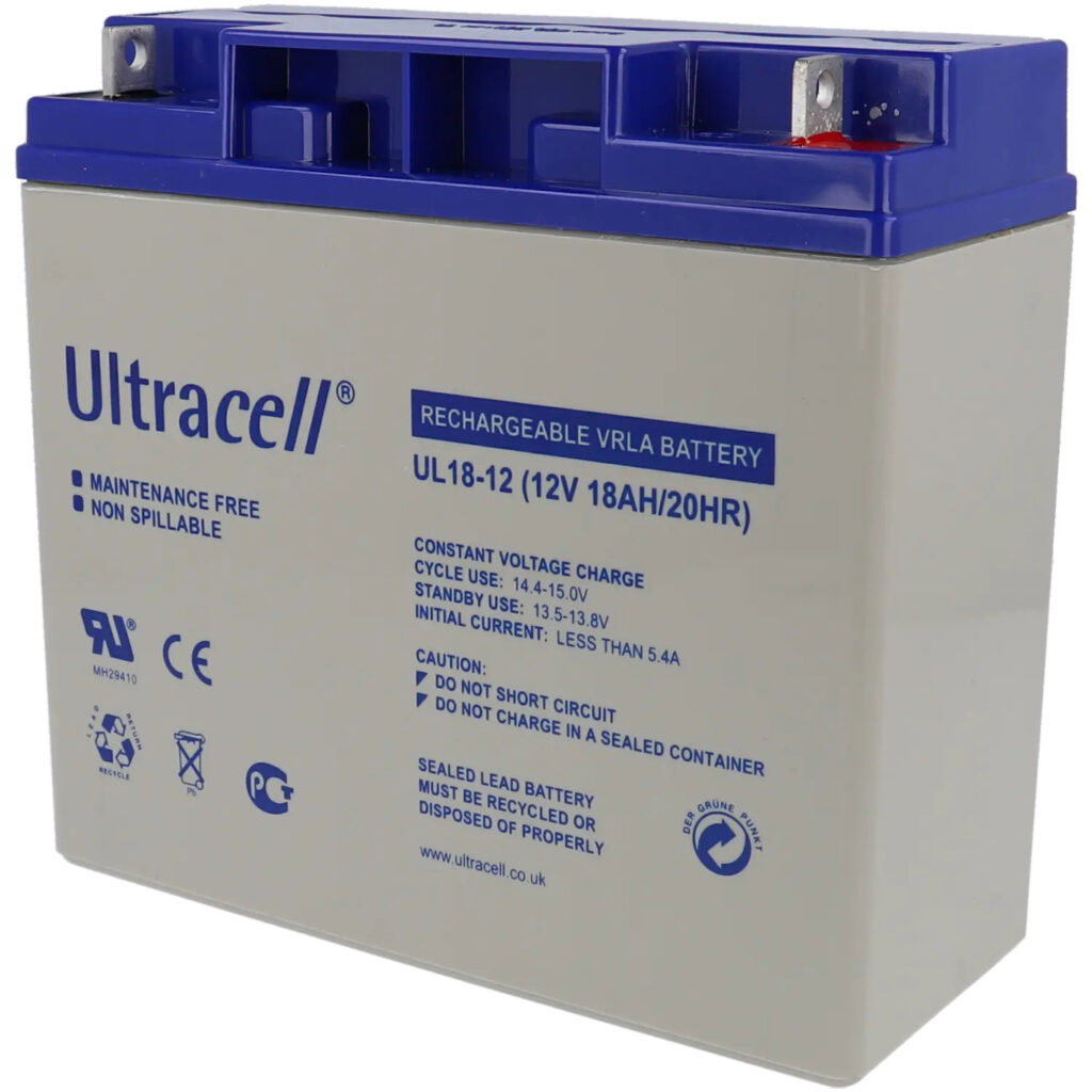 Ultracell UL18-12 12V 18Ah VRLA Loodaccu