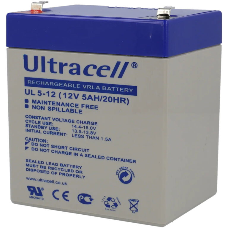 Ultracell UL5-12 12V 5Ah VRLA Loodaccu