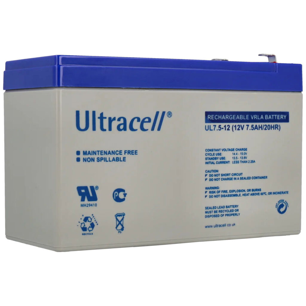 Ultracell UL7.5-12 12V 7,5Ah VRLA Loodaccu